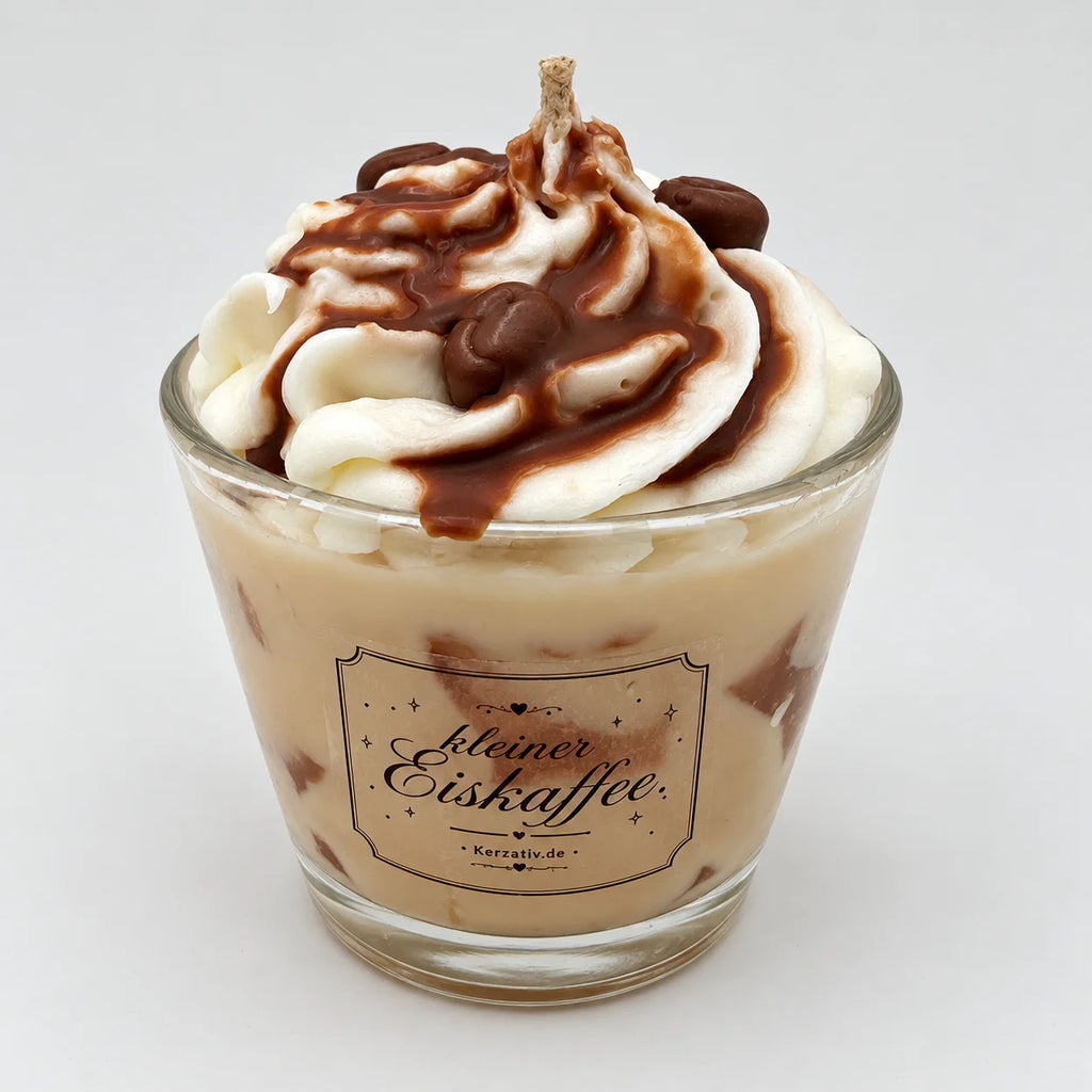 Kleiner Eiskaffee - Dessertkerze
