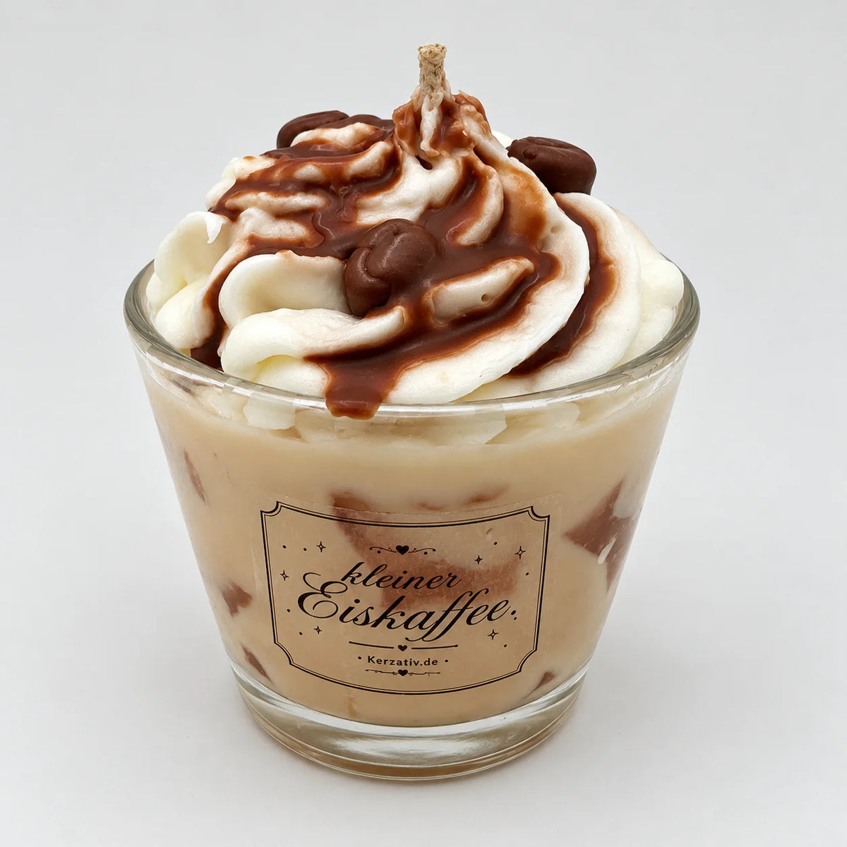 Kleiner Eiskaffee - Dessertkerze