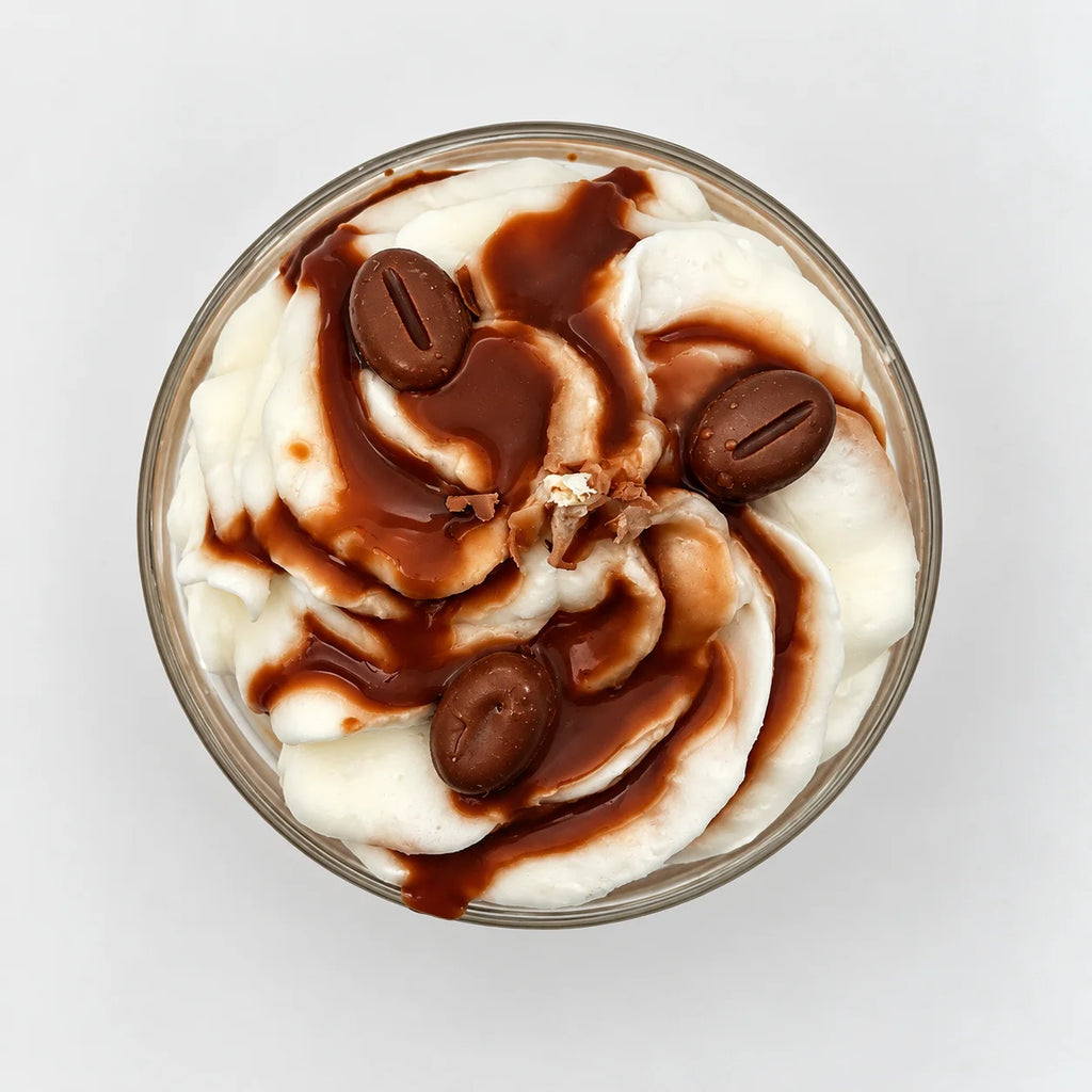 Kleiner Eiskaffee - Dessertkerze