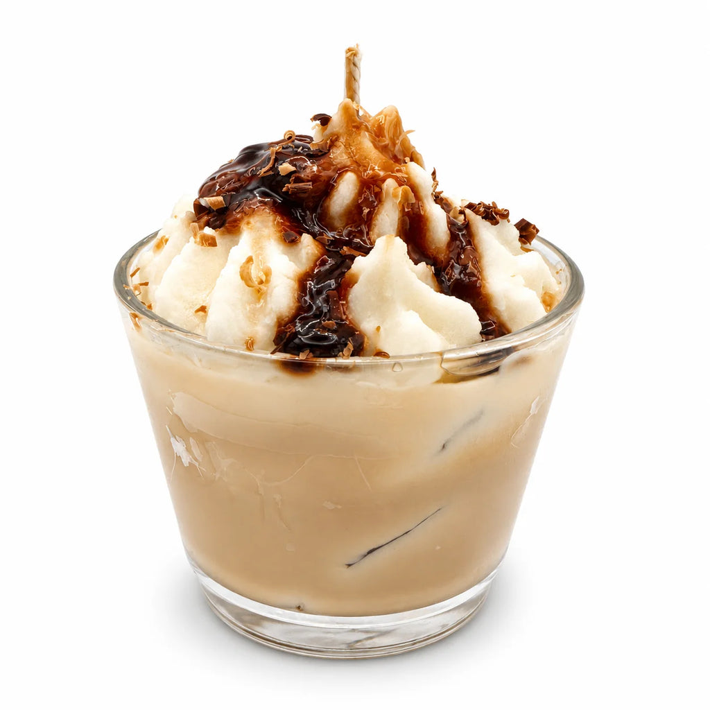 Kleiner Eiskaffee - Dessertkerze