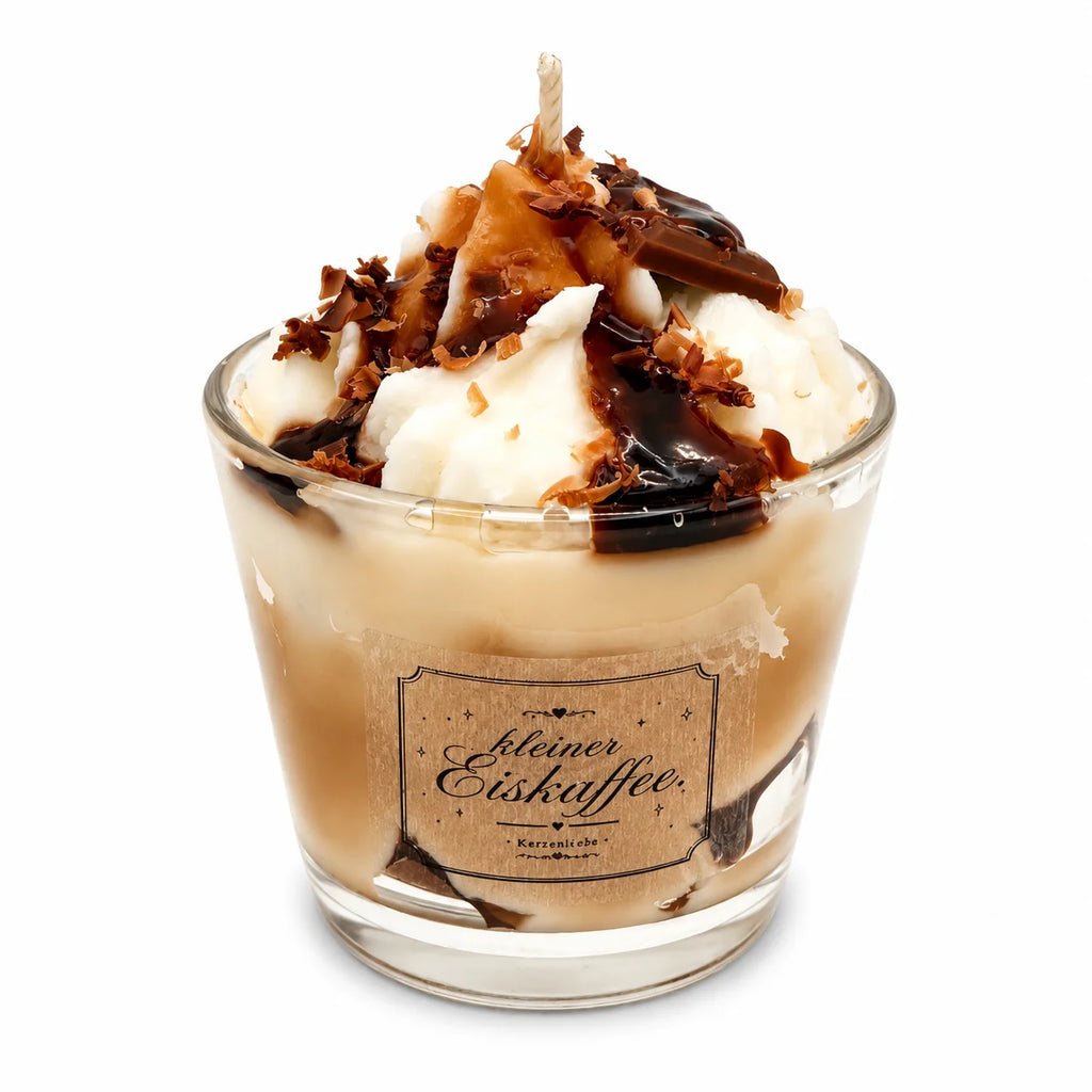 Kleiner Eiskaffee - Dessertkerze