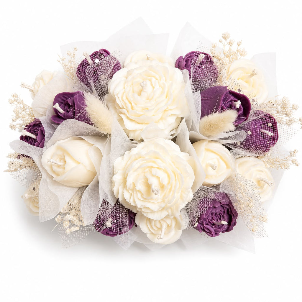 Purple Elegance - Kerzenstrauß