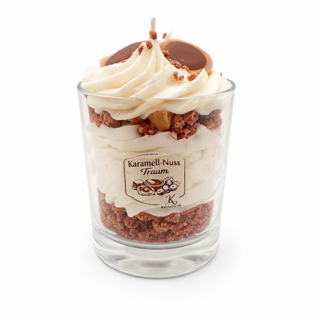 Karamell-Nuss Traum - Dessertkerze