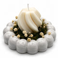Ivory Bloom – Keramik Set mit Standkerze
