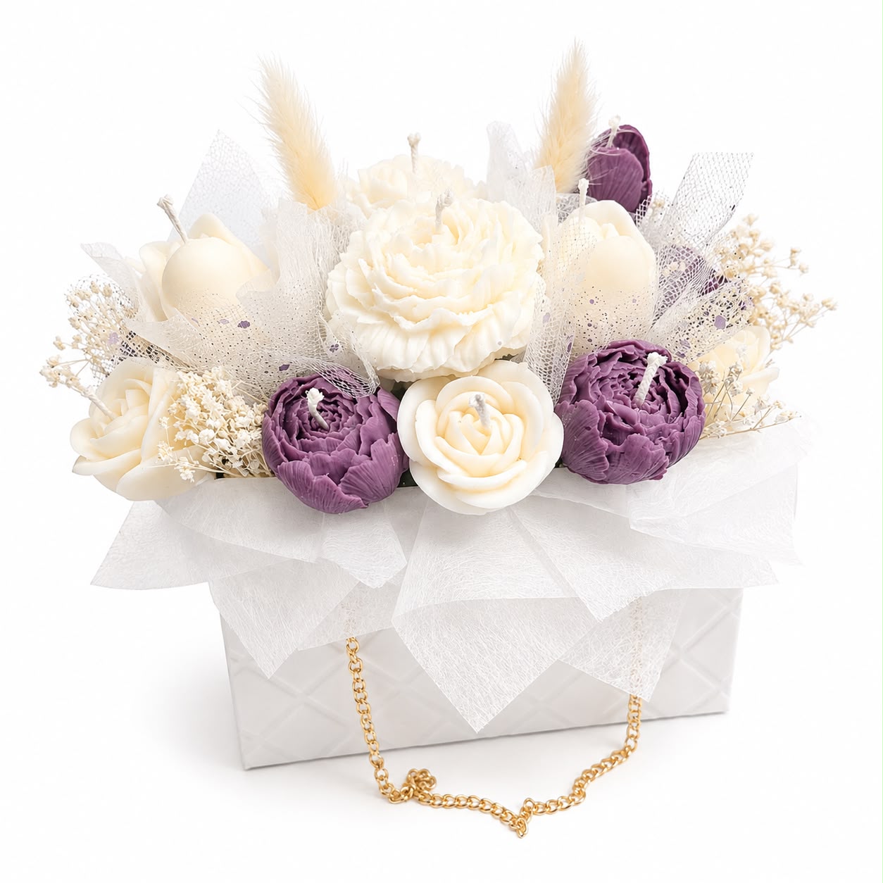 Purple Elegance - Kerzenstrauß