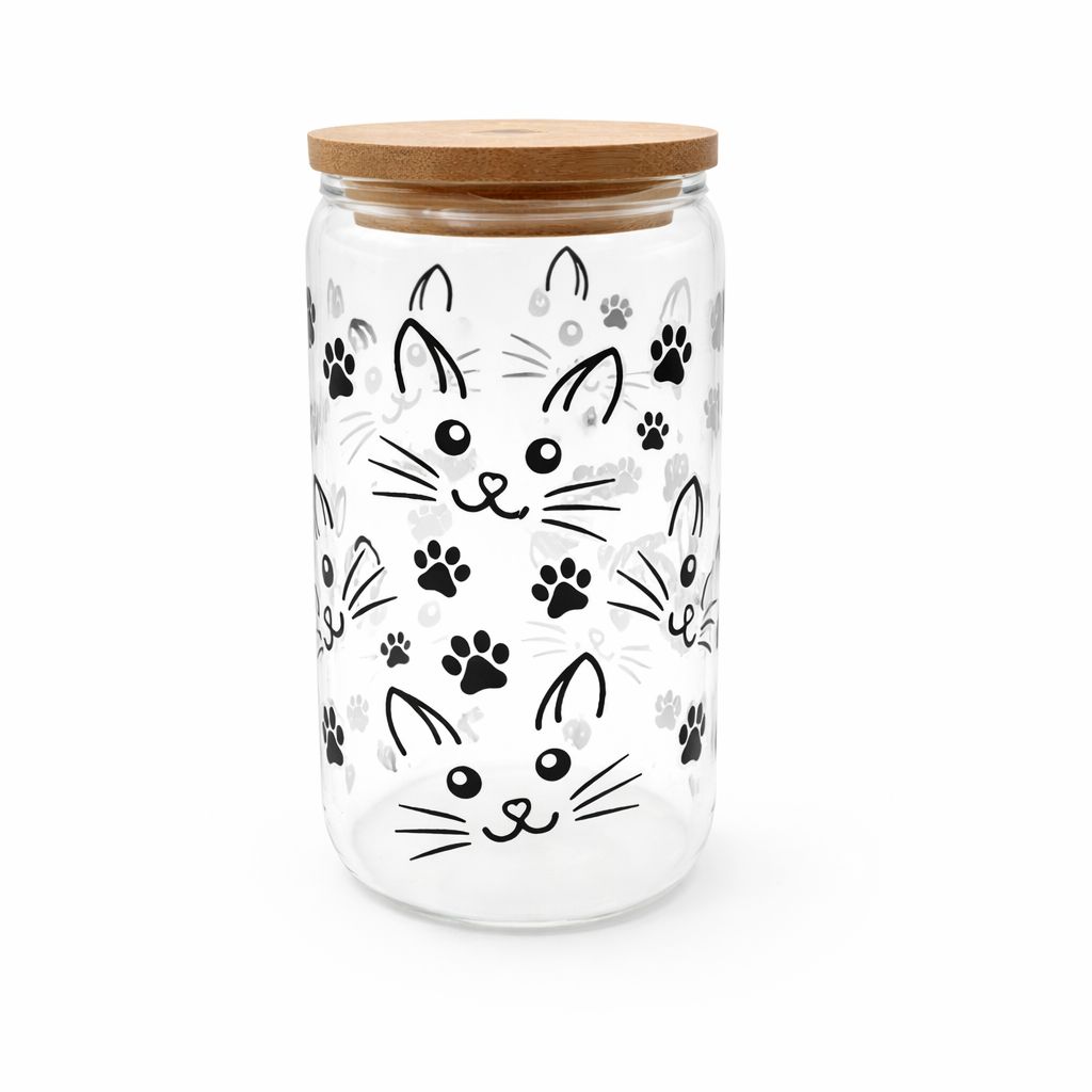 Trinkglas mit Glasstrohhalm - Geschenkset